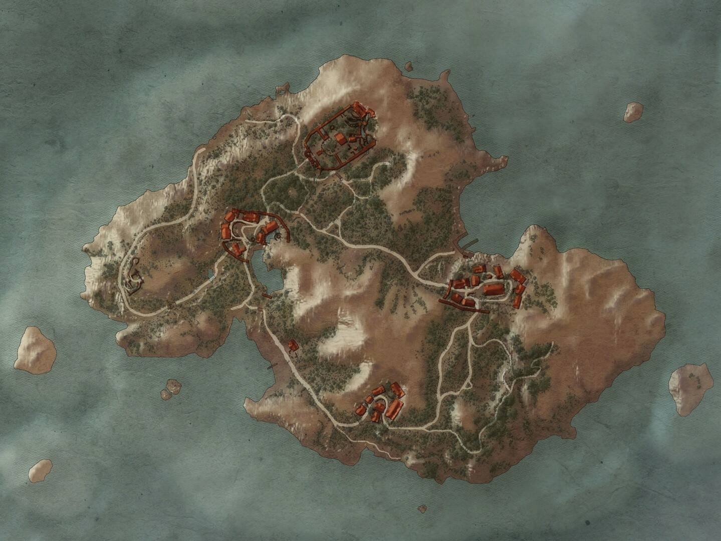 《巫师3》中的印达尔斯费尔岛地图