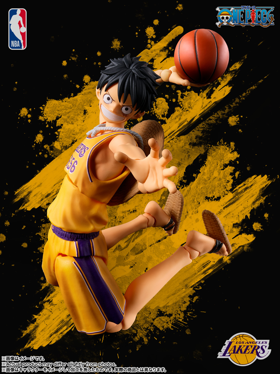 万代 SHF 航海王 X NBA 蒙奇・D・路飞 -洛杉矶湖人队版--旅法师营地